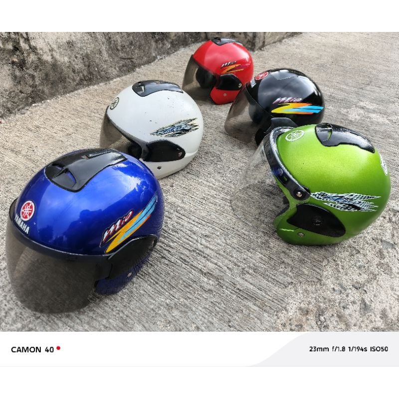 HELM JADUL YAMAHA MIO SPORTY SMILE KUNING PUTIH MARUN ORIGINAL + ADMIN SHOPEE 12%