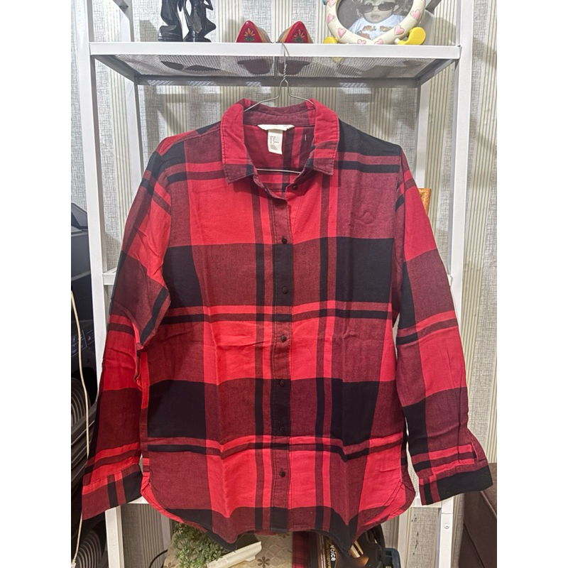 Preloved Flanel Converse Black Red