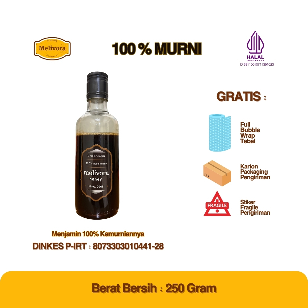 

Madu Hitam Hutan Akasia 250 Gram - Menjamin 100% Kemurniannya
