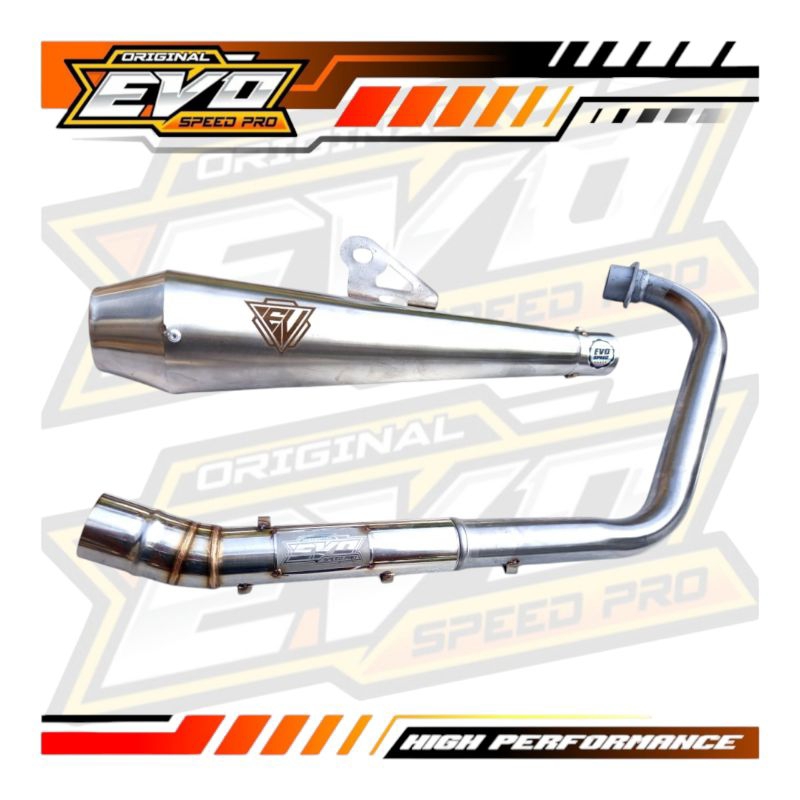 Knalpot Pulsar 180 CC Japstyle Bobber Caferace Bratstyle Fullsystem Stainless Evo Speed Pro