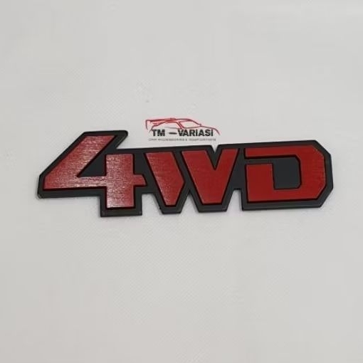 Emblem Logo Besi Tulisan 4WD