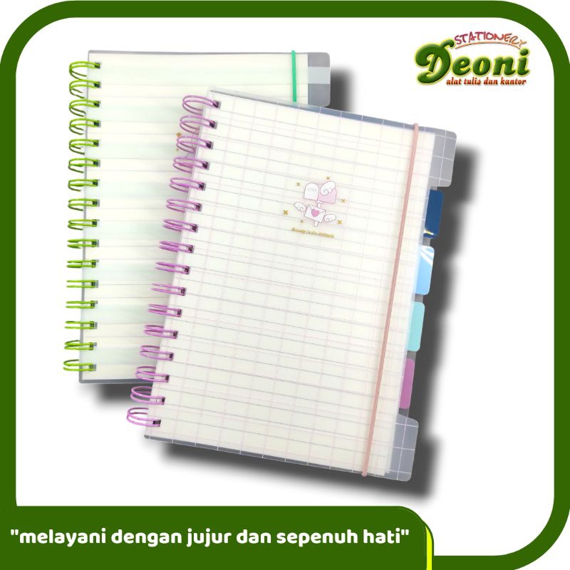 

Binder Ring / Buku Spiral B5 Grey Biru Kuning Pink 3401