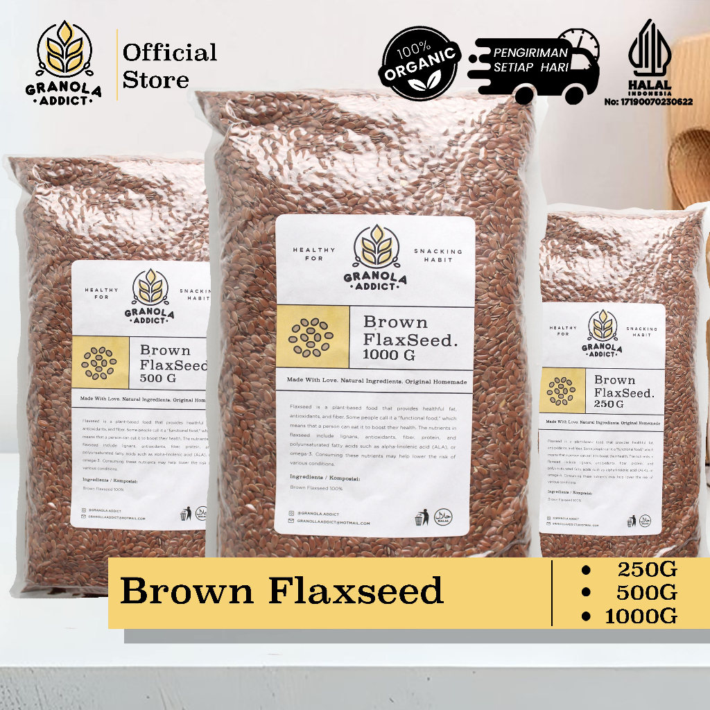 

Granola Addict - Brown Flax Seed / Biji Rami 250G, 500G, 1000G