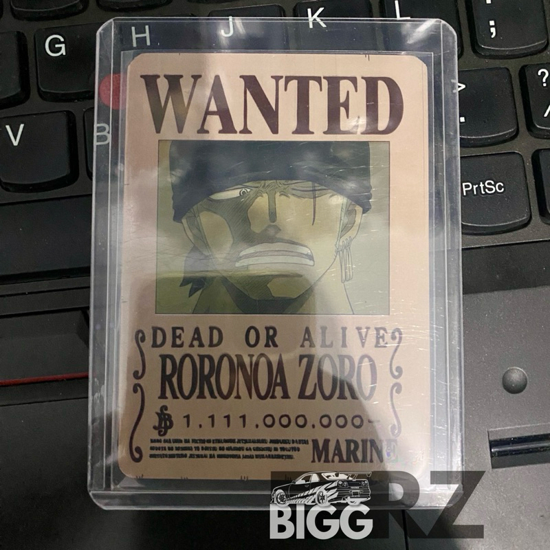 One Piece X Chatime Zoro Wanted Chatime X One Piece TCG ORIGINAL