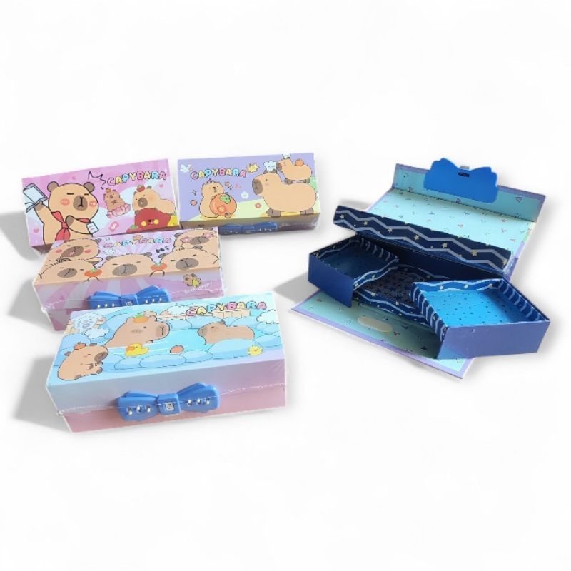 

tempat/kotak/tepak pensil sandi/kode susun 3 capybara 24-01 CAPY (NO 3D/NO KACA)