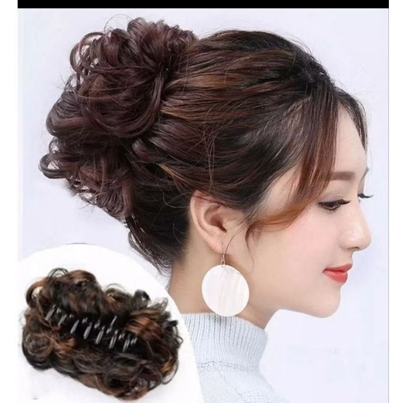 JEPIT RAMBUT PALSU / sanggul acardion / sanggul rambut tambahan / sanggul karnaval / sanggul wisuda