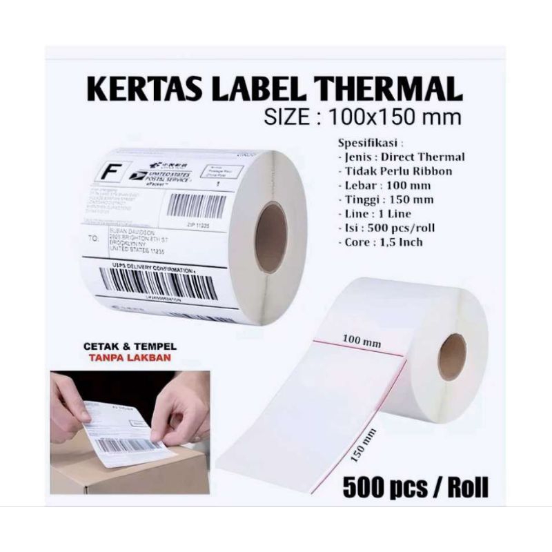 

KERTAS THERMAL UKURAN 100mm×150mm