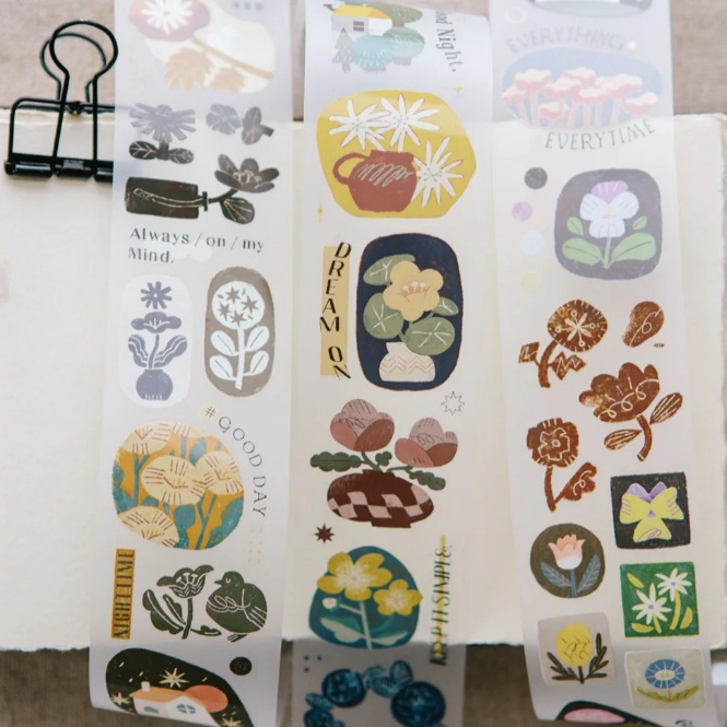 

[New] Ours Studio All the Flowers PET Tape Sticker Sample