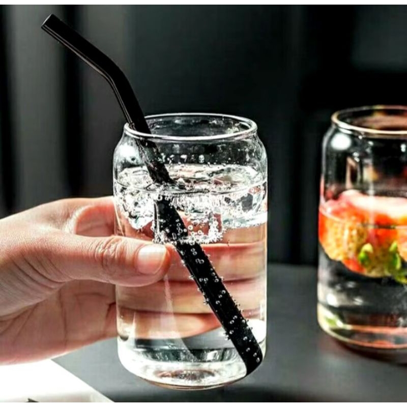 Gelas Kaca gelas aestetik gelas minum gelas custom gelas karakter stiker pentol gelas lucu gelas sul