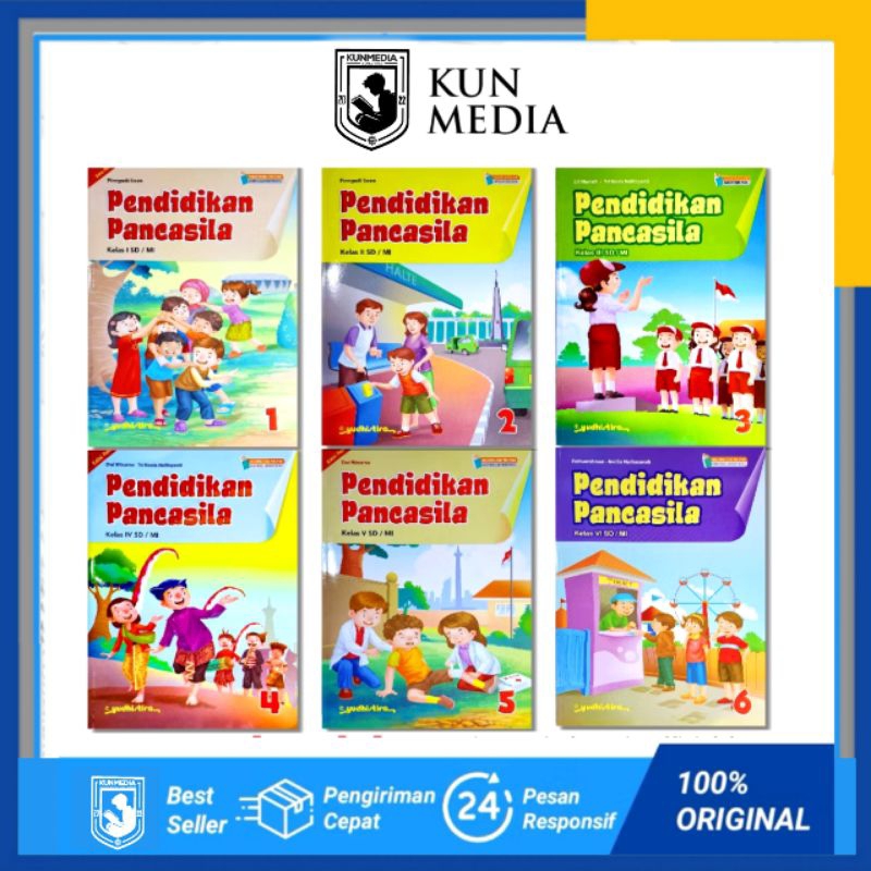 BUKU PPKN PENDIDIKAN PANCASILA KELAS 1 2 3 4 5 6 SD KURIKULUM MERDEKA YUDHISTIRA VKM