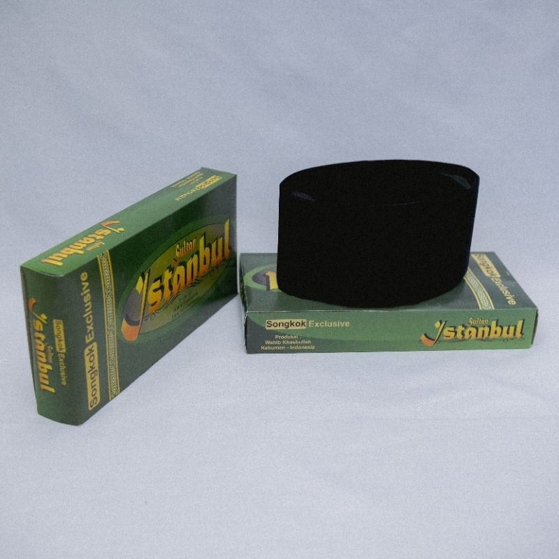 SULTAN ISTANBUL Songkok Nasional Premium tinggi 9 peci kopiah hitam