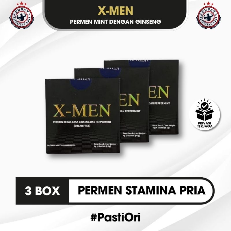 XMEN Permen Stamina Pria Herbal Ginseng (3 Box) X MEN Candy | Permen Kuat XMEN