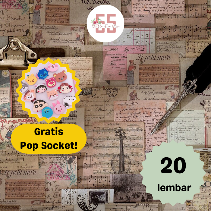 

Kertas Deco Dekorasi Jurnal Scrapbook Motif Vintage - 056