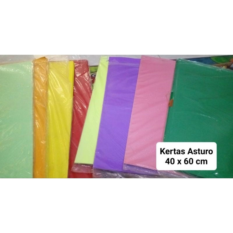 

(5 Lembar) Kertas Asturo 40x60 cm /Kertas Menghias/Prakarya/Kertas Warna warni