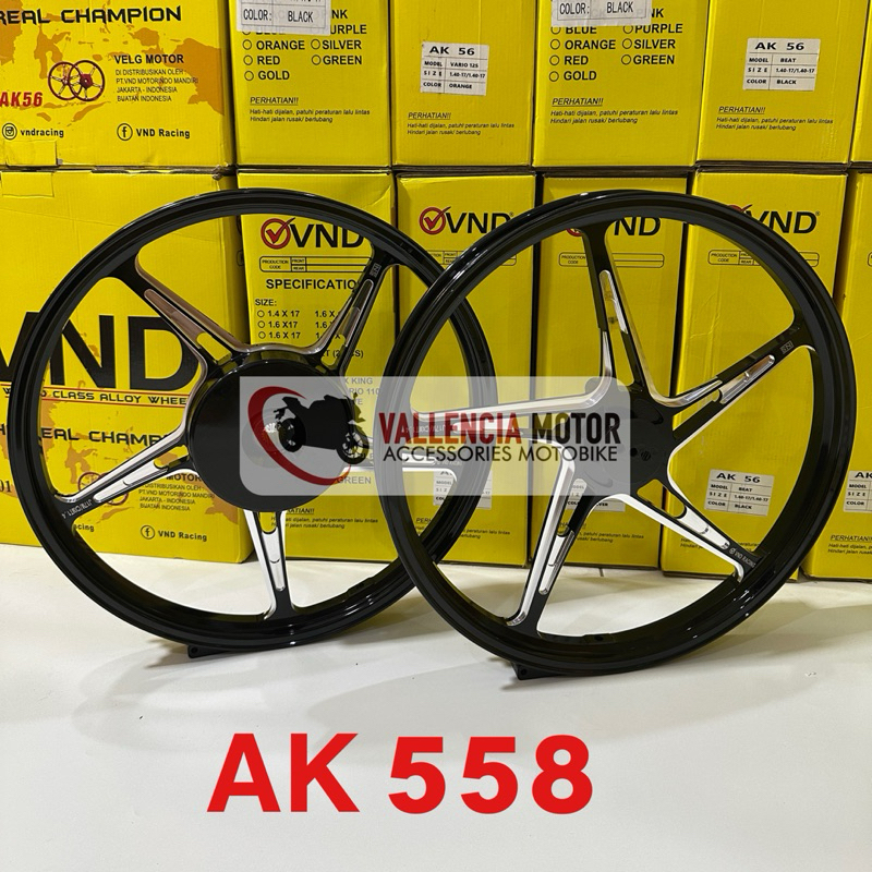 VELG VND AK 558 RING 17 BEAT/ SCOOPY/ GENIO/ VARIO 110/ VARIO 125/ VARIO 150 VND RING17 140x140