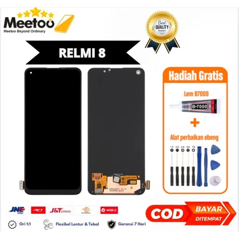 Lcd Touchsreen Relmi 8 Fullset Original Freelem obeng