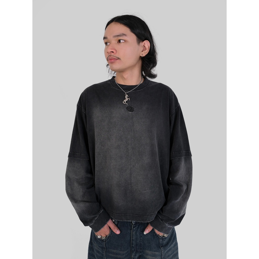 Zasvo - Faded Wash Double Sleeve Tee