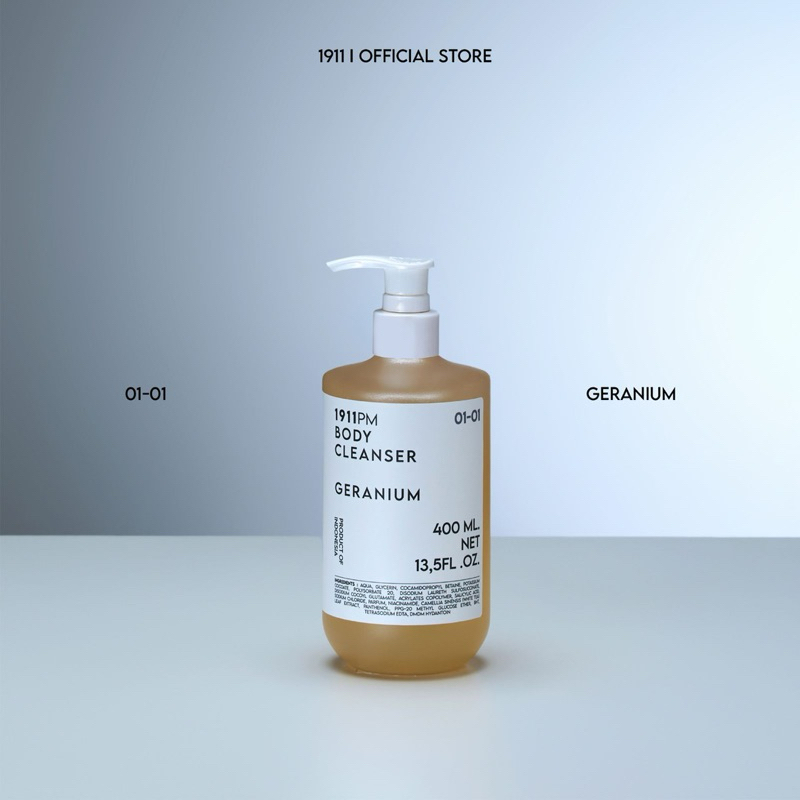 1911 PM - 0101 Geranium Gentle Body Wash (Mencerahkan, Melembabkan Sampai ke Kuku, Meratakan Warna K