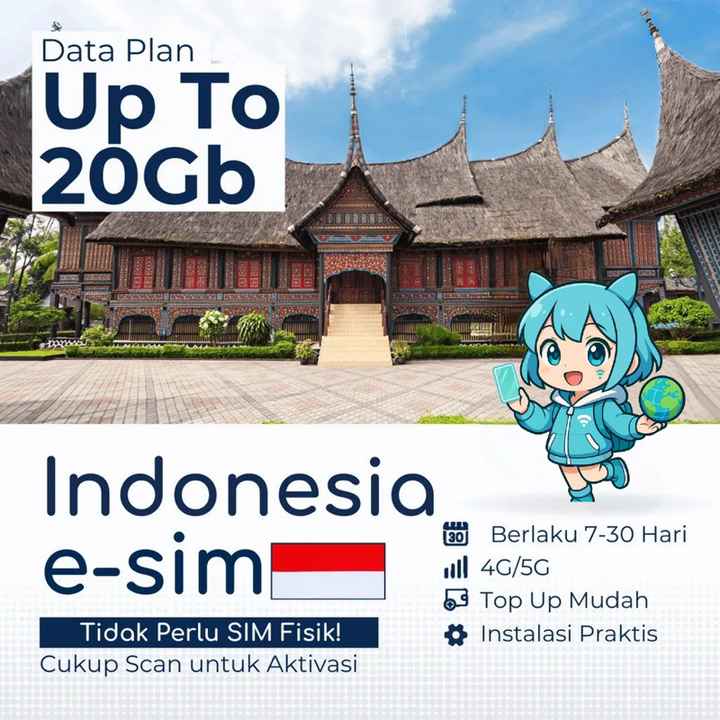 [Big Data] eSIM Indonesia Kuota Besar (Sampai 20 GB) | Solusi Sinyal Hilang | IMEI Terblokir