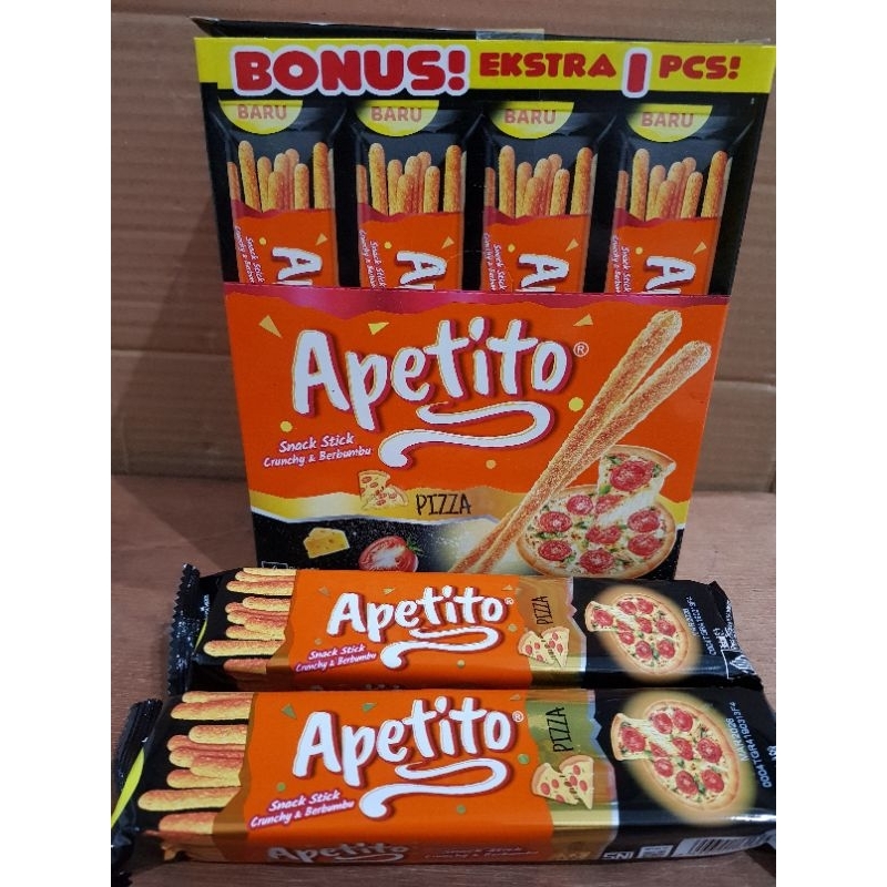 

Apetito Snack Stick Biskuit Stik rasa Pizza