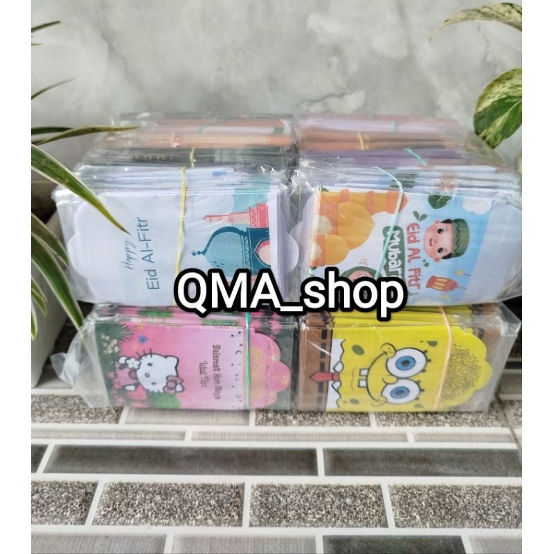 

PAKET USAHA (100 PAK) Amplop Lebaran HVS Seri Kartun, Muslim, Snack