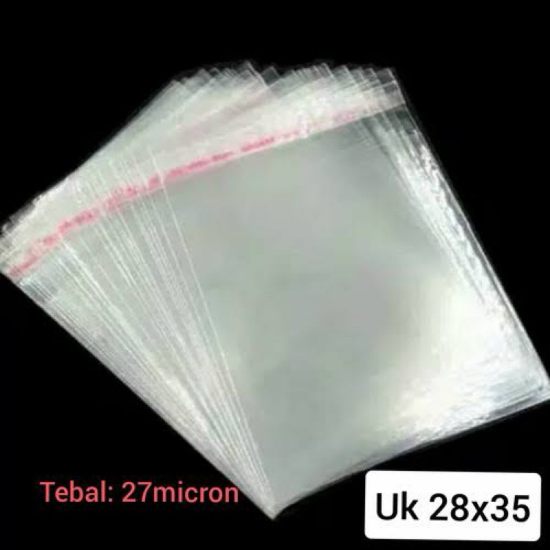 PLASTIK OPP 28 x 35 (PLASTIK BAJU)