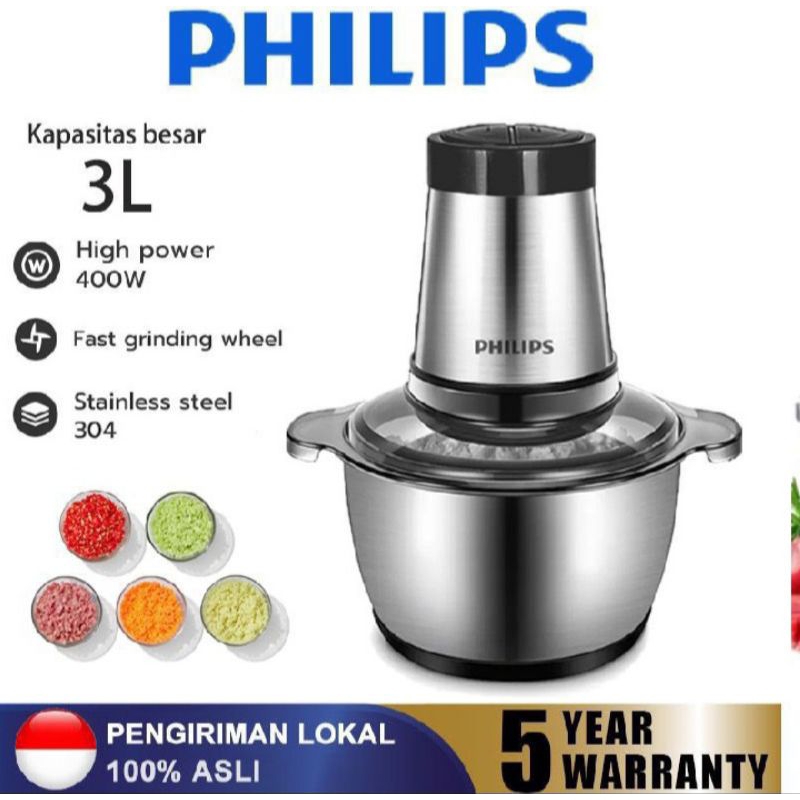 Cooper Daging Philips 2Liter 250 Watt Multifungsi Dilapisi Anti Karat