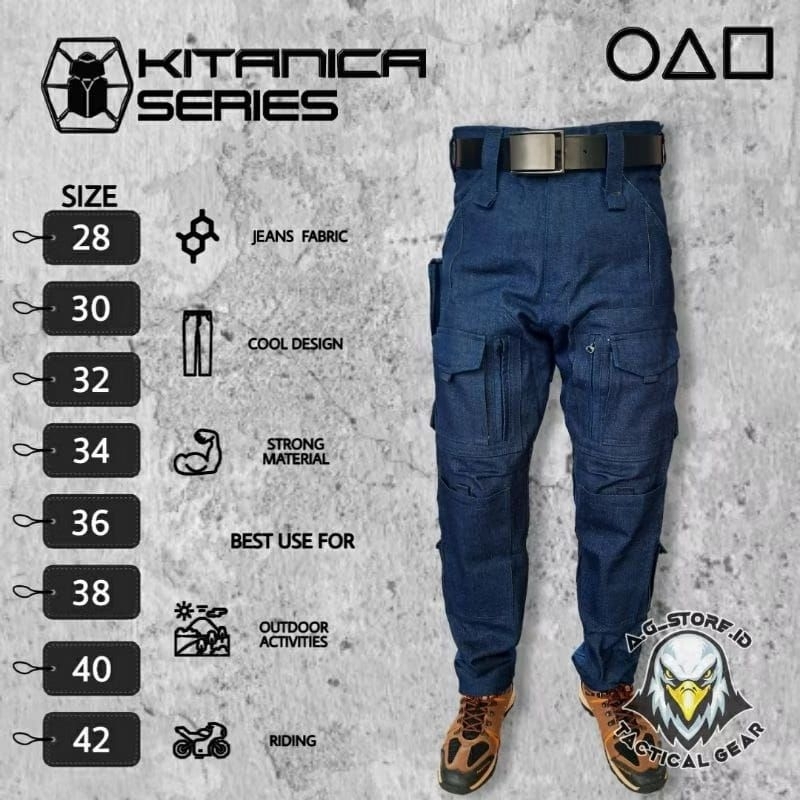 celana tactical KITANICA Jeans / celana kitanica panjang / celana cargo