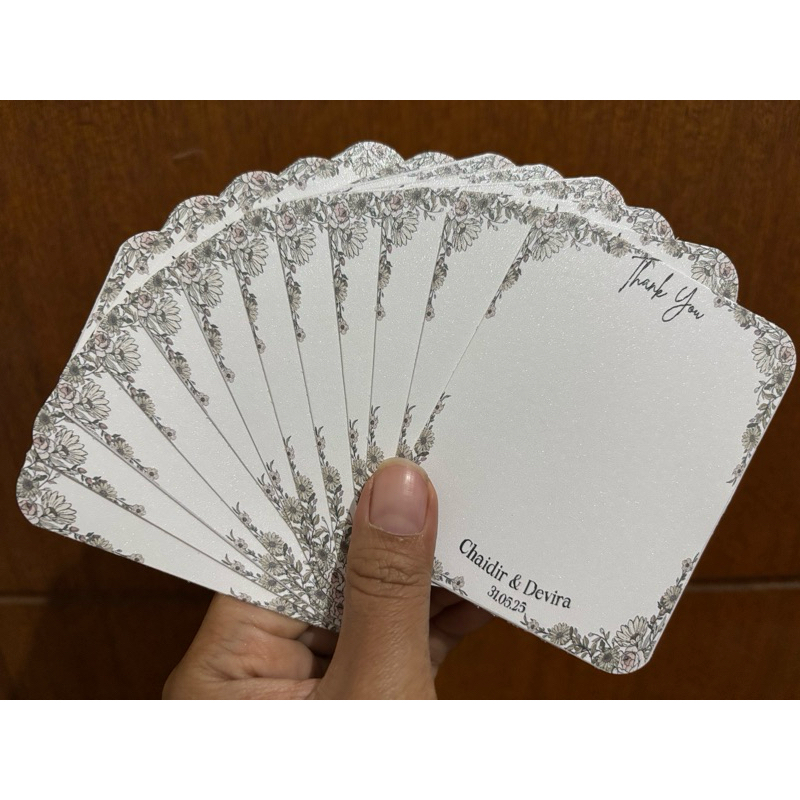 KERTAS/ KARTU SOUVENIR PERNIKAHAN GLITTER