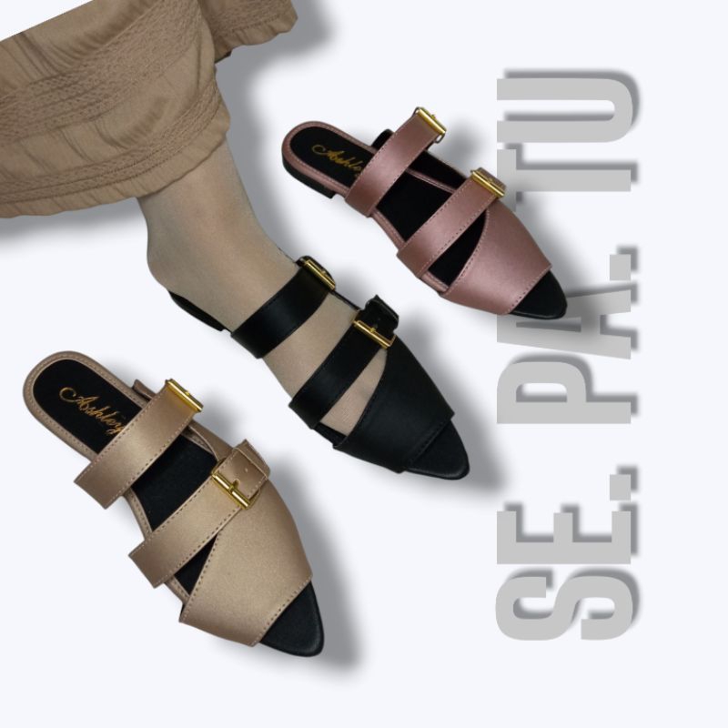 Se.Pa.Tu >Sepatu Sandal Wanita Mules Sandal Mules Flat Wanita Sepatu Sandal Kekinian