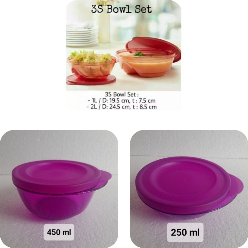 tupperware mangkuk 3s bowl set