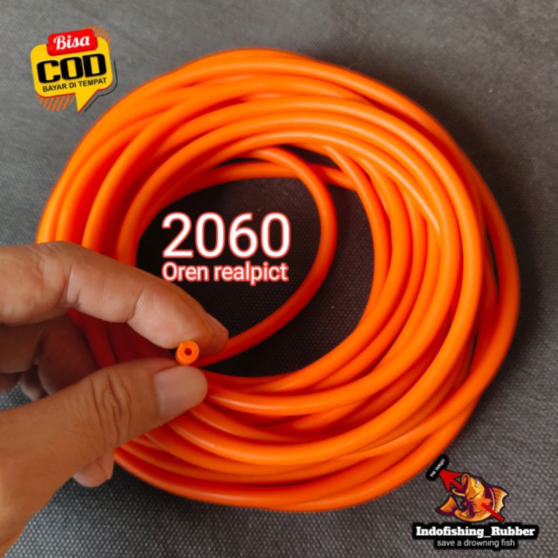 Karet Slingshot Ketapel Ikan 6mm 2060 Oren Real Pict