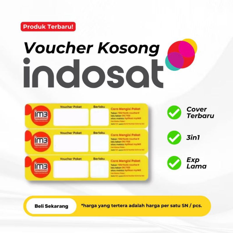 Voucher IM3 NASIONAL Zero Blank (Kosong)
