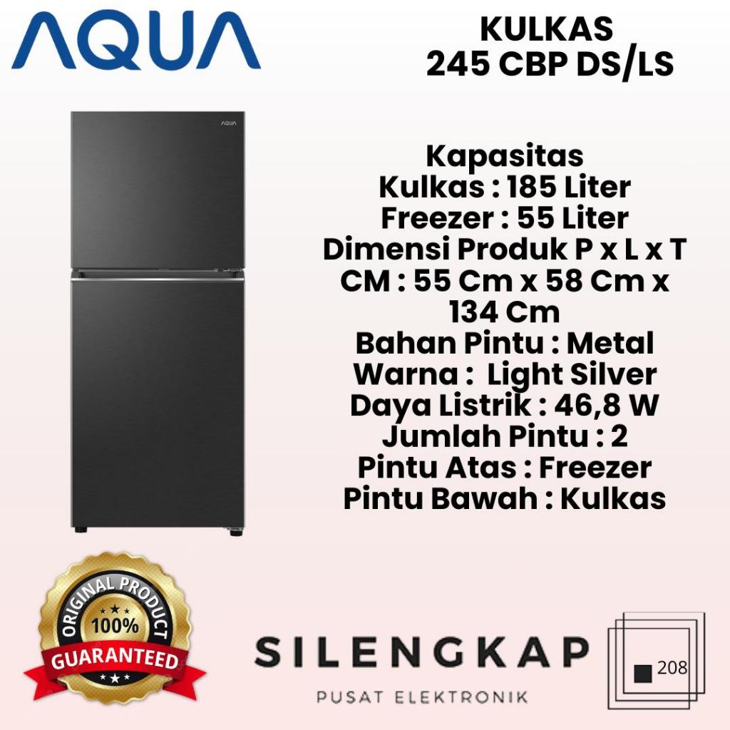 Aqua Japan Kulkas 2 Pintu AQR-DTM245CBP Dark Silver