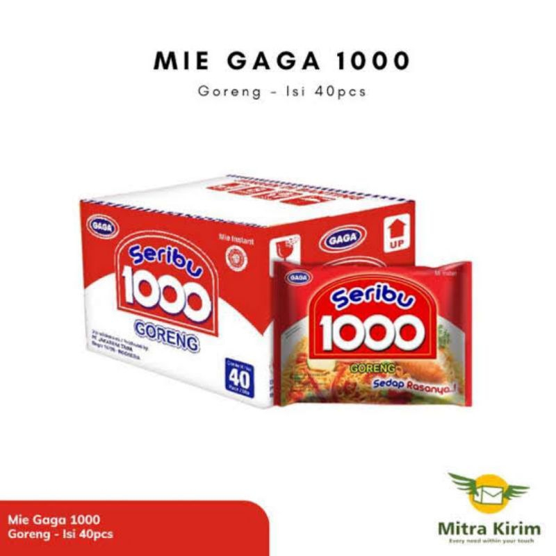 

Mie Gaga Mie 1000 Mie Instan Harga 1 Dus Isi 40 pcs