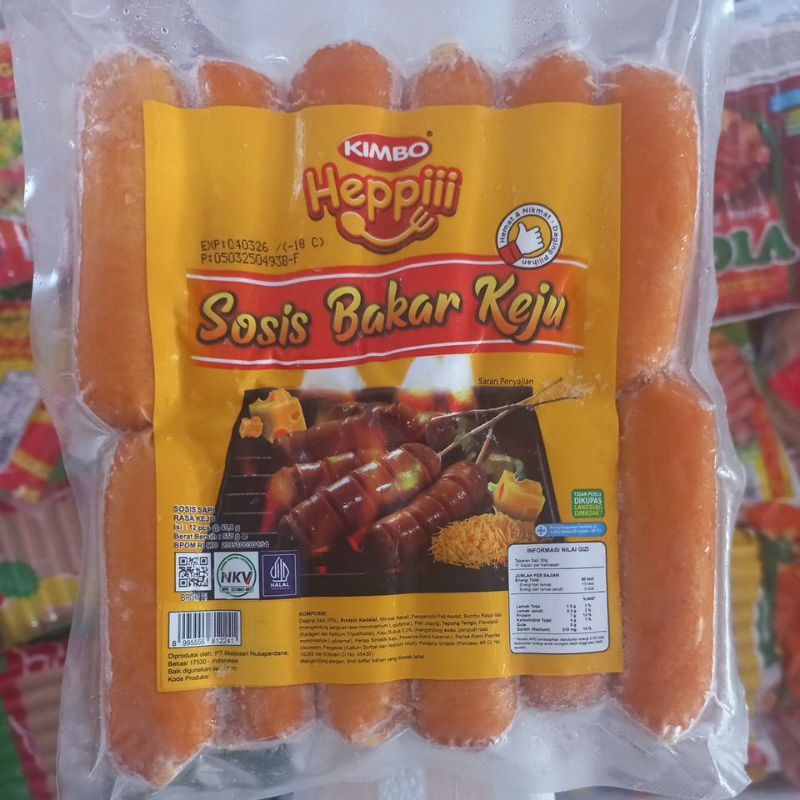 

KIMBO Heppiii Sosis Bakar Keju isi12 500g