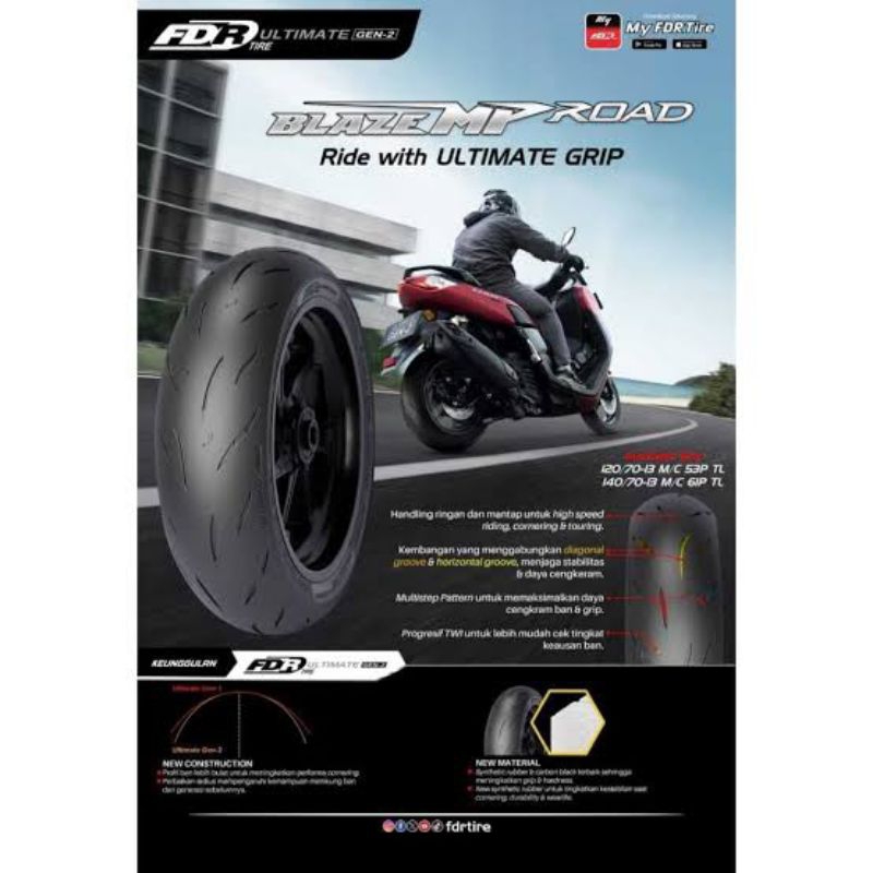 FDR Blaze MP Road soft compound untuk ban soft compound yamaha Nmax