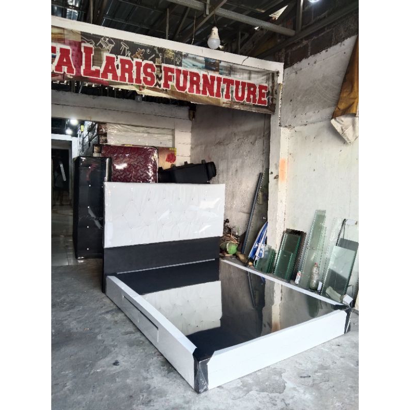 dipan 160x200 minimalis tempat tidur laci