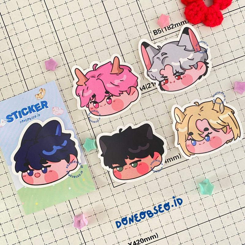 

PLAVE Sticker Die Cut Satuan Waterproof