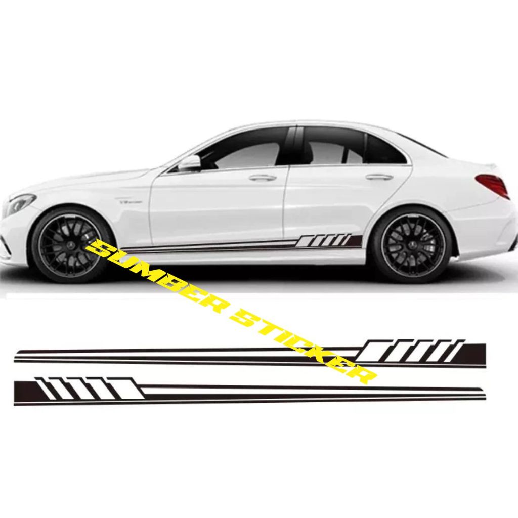 cutting sticker body mobil sedan universal