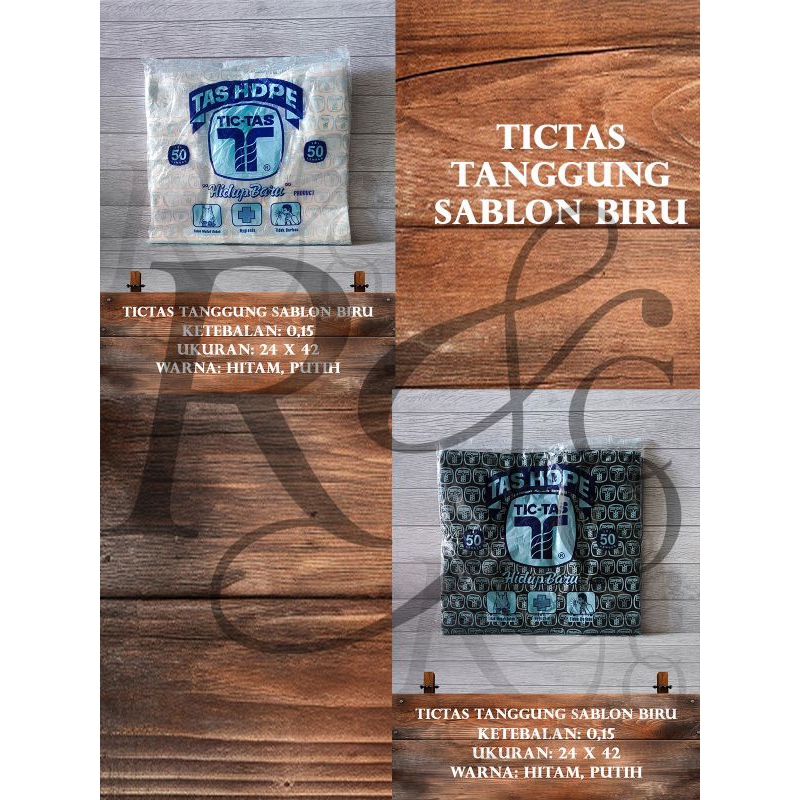 plastik kresek tictas tanggung tebal sampul biru 015x24x42 015 x 24 x 42 kantongan kantong tas sablo