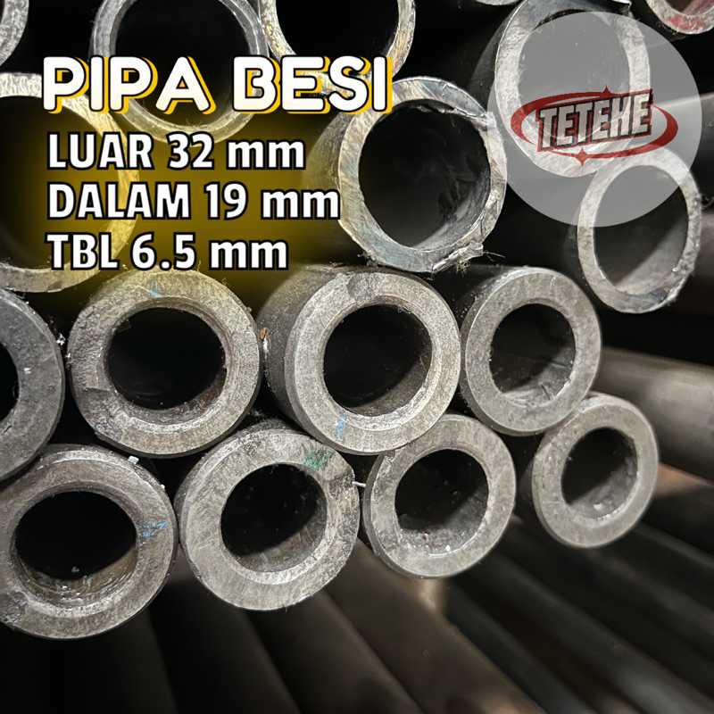 pipa besi od 32mm id 19mm tebal 6.5mm