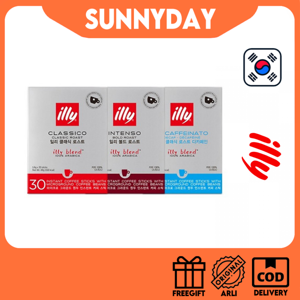 

(SHORT EXP 8.2025) illy Coffee Classico 30 Sticks CLASSICO / INTENSO / DCAFEEINATO