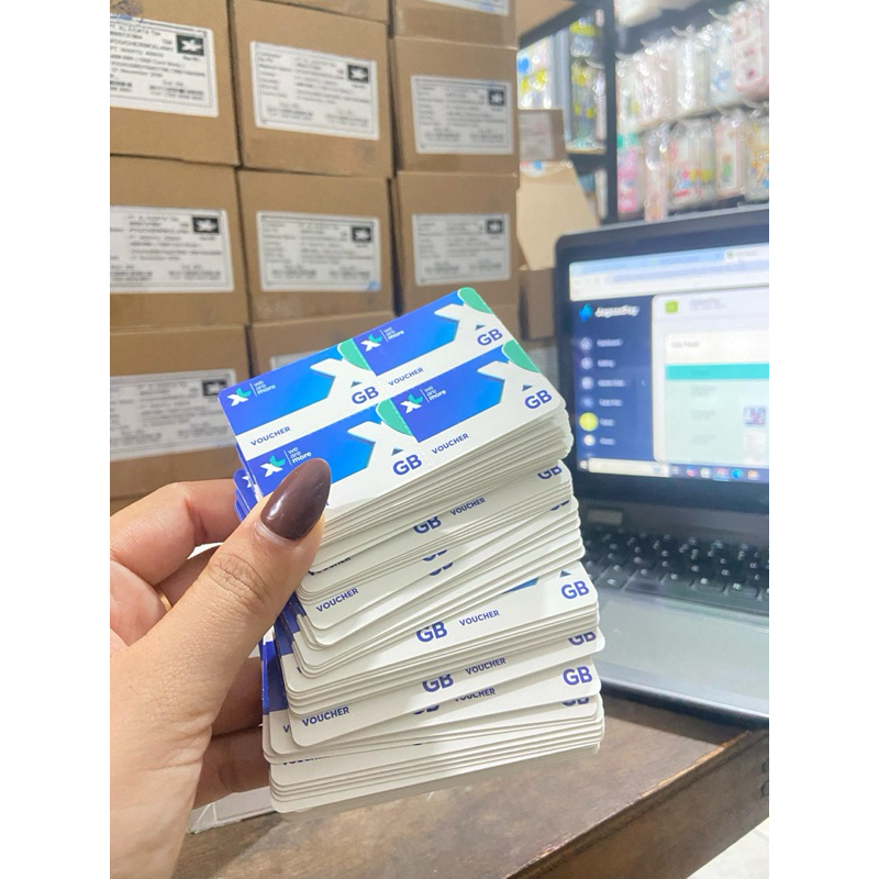 ISI 400sn/pcs BAHAN VOUCHER KOSONG XL NASIONAL - (Grosiran)