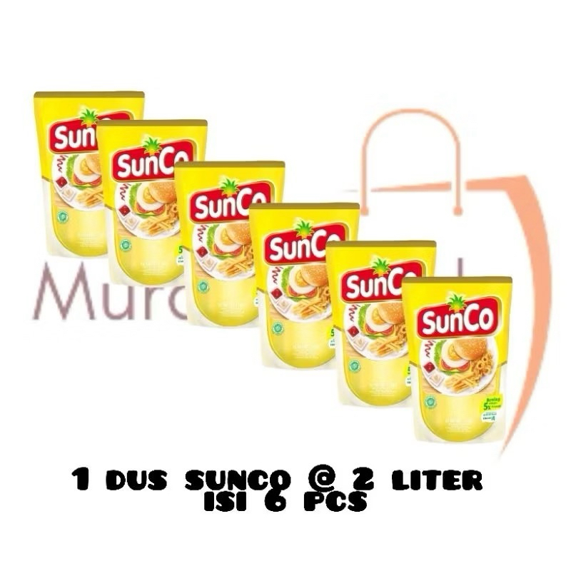 

Minyak goreng sunco 2 literan isi 6 pouch kartonan