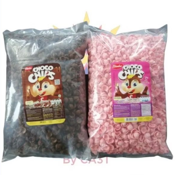

SIMBA CHOCO CHIPS BULKY BAG COKELAT | STROBERY NETTO 950 G Murah