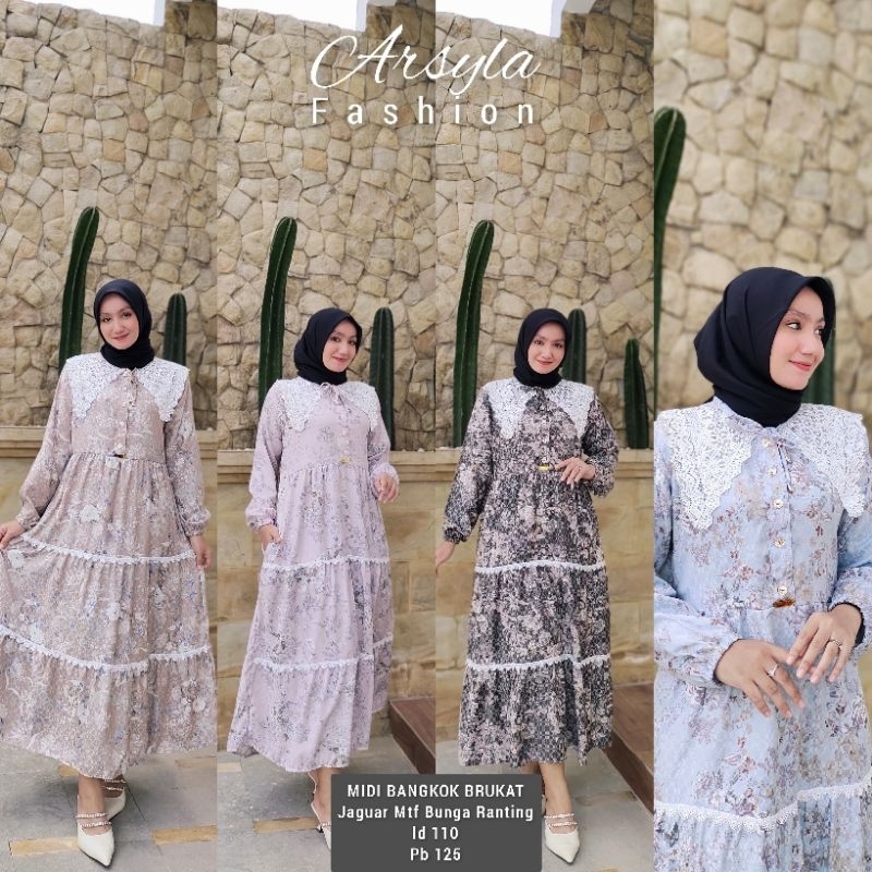 DRESS NAIMA//MIDI DRESS ARSYLA//DRESS RAYON PREMIUM//MIDI DRESS LUNA