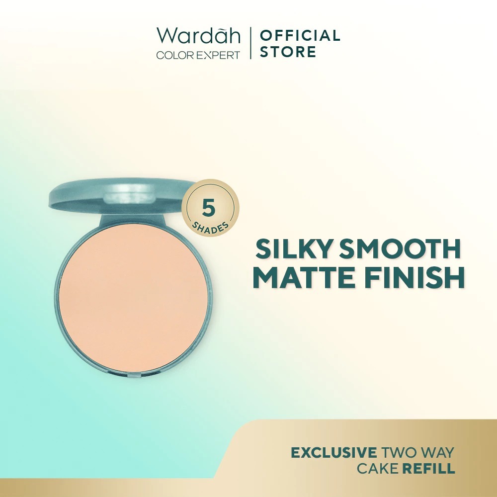 Wardah Refill Exclusive Two Way Cake | Bedak Wardah Padat TWC Refil Halus Tahan Lama Natural ORI