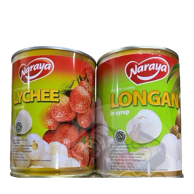 

Naraya Longan Lychee Buah Kaleng Kelengkeng / Laci Dalam Sirup 565 gr