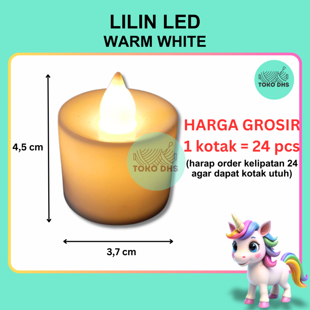 Lilin LED / Lilin Elektrik Baterai warm white